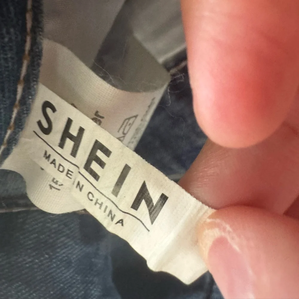SHEIN Blue Distressed Denim Mini Skirt